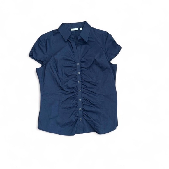 New York & Company Tops - New York & Company Navy Button Down Shirt